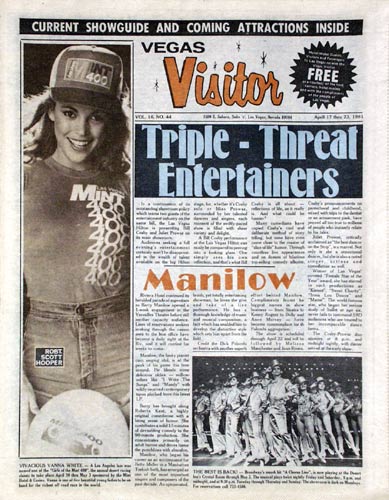 Vanna White on the Vegas Visitor cover for the Mint 400