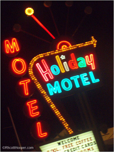 Holiday Motel sign in Las Vegas