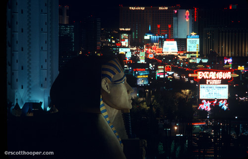 Photo of Luxor Hotel Sphinx on opening nite 
