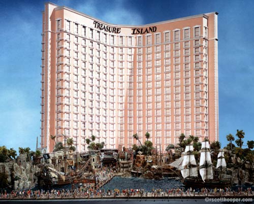 Photo of the Treasure Island hotel model