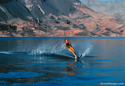 Photo of waterskier at Lake Mead